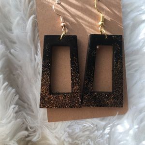 NEW black & gold dangles